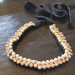 J Crew Pearl and Crystal  Necklace